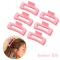 Alemaky 12 Pack Pink Square Rectangle Hair Claw Clips Non-slip Matte OPEN BOX by Deal US