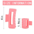 Alemaky 12 Pack Pink Square Rectangle Hair Claw Clips Non-slip Matte OPEN BOX by Deal US
