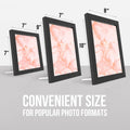 Latile Floating Picture Frames 3 Pc Glass Large Square Black UV Protection by Deal US
