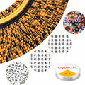 Suncalla 7108 Pcs Halloween Polymer Clay Beads Kit 6mm Orange Black 20 Strings by Deal US