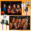 Realspring 24 Pcs Halloween Glow Sticks Purple Green Orange 0.4x7.8 Inch by Deal US