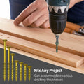 Decking Screws #9 3in Gold 100pcs Long Star Head Wood to Wood Screws by Deal US