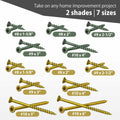 Decking Screws #9 3in Gold 100pcs Long Star Head Wood to Wood Screws by Deal US