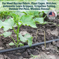 The 5 Star Collection 100 Galvanized Landscape Staples Heavy Duty Garden Stakes by Deal US