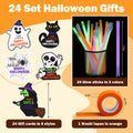 Realspring 24 Pcs Halloween Glow Sticks Purple Green Orange 0.4x7.8 Inch by Deal US
