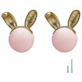 Evionlin 2pcs Pink Rabbit Ceramic Cabinet Knobs Drawer Pulls Kids Room by Deal US