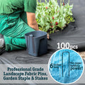 The 5 Star Collection 100 Galvanized Landscape Staples Heavy Duty Garden Stakes by Deal US