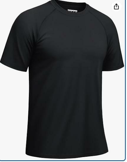 Haimont Mens UPF 50+ Fishing Shirt Quick Dry Short Sleeve Workout Tee 3XL Black by Deal US