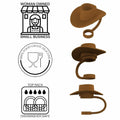 Zhoxod 6PCS Silicone Straw Covers Caps for 40oz Stanley Cups Cowboy Hat Color by Deal US