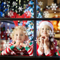 Uorybwanai 138Pcs Christmas Window Stickers Snowflakes Xmas Decals White by Deal US