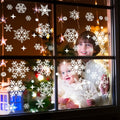 Uorybwanai 138Pcs Christmas Window Stickers Snowflakes Xmas Decals White by Deal US