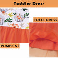 C&M WODRO Toddler Girl Thanksgiving Pumpkin Tulle Dress Pumpkin+Leaf 3-4T by Deal US