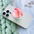 Luhoit Heart Shape Expanding Cell Phone Grip Glass Stand Gold Red Marble by Deal US
