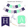 Imtively Happy Birthday Banner Purplish Paper Party Decoration by Deal US