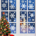 Uorybwanai 138Pcs Christmas Window Stickers Snowflakes Xmas Decals White by Deal US