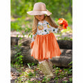 C&M WODRO Toddler Girl Thanksgiving Pumpkin Tulle Dress Pumpkin+Leaf 3-4T by Deal US