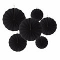MOWO Black Green Paper Fans Jungle Tropical Party Decoration 12pc by Deal US