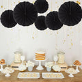 MOWO Black Green Paper Fans Jungle Tropical Party Decoration 12pc by Deal US