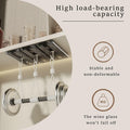 Vaisoeny 4Pack Wine Glass Holder Under Cabinet Stemware Rack Grey by Deal US