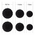 MOWO Black Green Paper Fans Jungle Tropical Party Decoration 12pc by Deal US