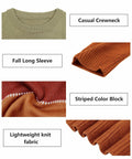 TIYOMI Plus Size Women's Crew Neck Long Sleeve Knit Sweater Striped Size XL by Deal US