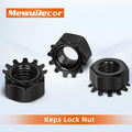 MewuDecor M8-1.25 Keps Lock Nut 304 Stainless Steel Black Finish 25 PCS by Deal US