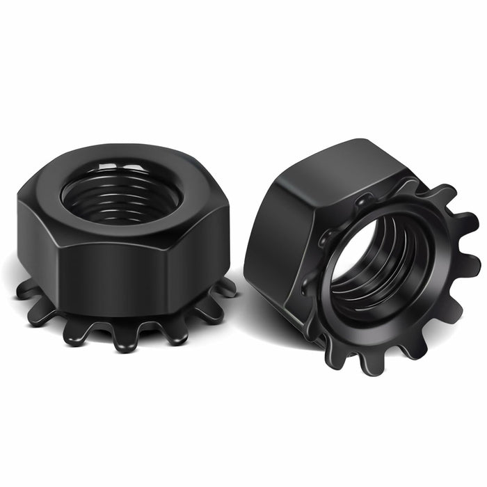MewuDecor M8-1.25 Keps Lock Nut 304 Stainless Steel Black Finish 25 PCS by Deal US
