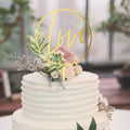 Party to Be Love Wedding Cake Topper Gold Acrylic Love 01 Design 02 by Deal US