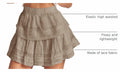 Cicy Bell Womens Lace Mini Skirt High Waisted Ruffle Camel Size XL by Deal US