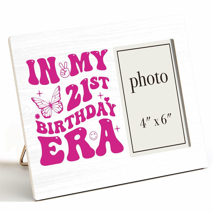 CIANMGD 21st Birthday Wood Picture Frame Polychrome 8x10 Inch by Deal US