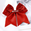 ZOLYCO Large 7" Glitter Cheer Bows Clips Hair Accessories Red 1Pcs by Deal US