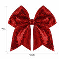 ZOLYCO Large 7" Glitter Cheer Bows Clips Hair Accessories Red 1Pcs by Deal US