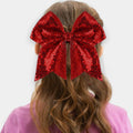 ZOLYCO Large 7" Glitter Cheer Bows Clips Hair Accessories Red 1Pcs by Deal US