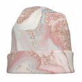 NoUtat Rose Gold Glitter Coral Gray Pastel Marble Slouchy Beanie Hat Unisex by Deal US