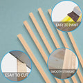 240PCS Wood Square Dowel Rods 1/8"x1/8"x12" Balsa Wood Sticks for Crafts by Deal US