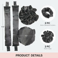 BLINKEEN Satin Heatless Hair Curlers Pillow Rollers with Caps Black 2 Sets by Deal US