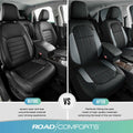 Road Comforts Breathable Leather Car Seat Covers Front Seats Airbag Safe Gray by Deal US