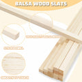 240PCS Wood Square Dowel Rods 1/8"x1/8"x12" Balsa Wood Sticks for Crafts by Deal US