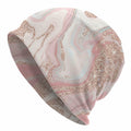 NoUtat Rose Gold Glitter Coral Gray Pastel Marble Slouchy Beanie Hat Unisex by Deal US
