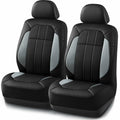 Road Comforts Breathable Leather Car Seat Covers Front Seats Airbag Safe Gray by Deal US