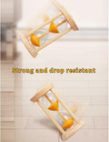 Mini Bamboo Sand Timer 3Min Orange 100% Bamboo Hourglass Sandglass Timer by Deal US
