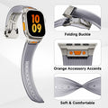 Jopinl Clear Silicone Watch Band for Apple Watch Ultra 49mm Black by Deal US