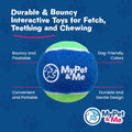 My Pet & Me Dog Tennis Balls 2.5-Inch Soft Lightweight Indoor Outdoor 4 Pack by Deal US