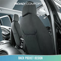 Road Comforts Breathable Leather Car Seat Covers Front Seats Airbag Safe Gray by Deal US