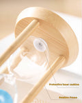 Mini Bamboo Sand Timer 3Min Orange 100% Bamboo Hourglass Sandglass Timer by Deal US