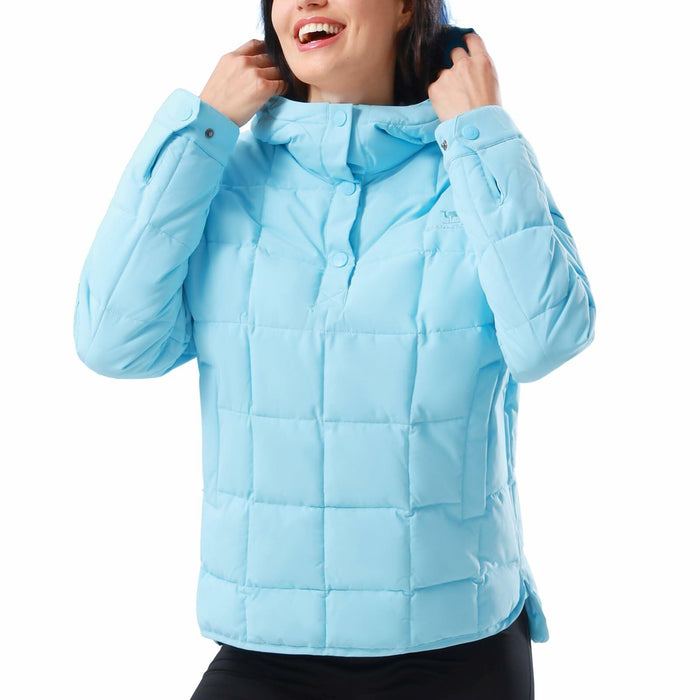 CAMELSPORTS Women's Lightweight Hooded Quilted Puffer Jacket Blue Size S by Deal US