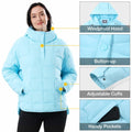CAMELSPORTS Women's Lightweight Hooded Quilted Puffer Jacket Blue Size S by Deal US