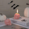 Nuanchu Halloween Skull Candles 6 Pack Large Pink Pastel Gothic Decor by Deal US