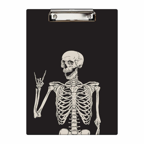 Britimes Wood Clipboard Nursing Clip Board Funny Skull Skeleton A4 Size by Deal US