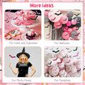 Sursurprise 48PCS 3D Halloween Bat Wall Stickers Pink Black Hot Pink Decor by Deal US